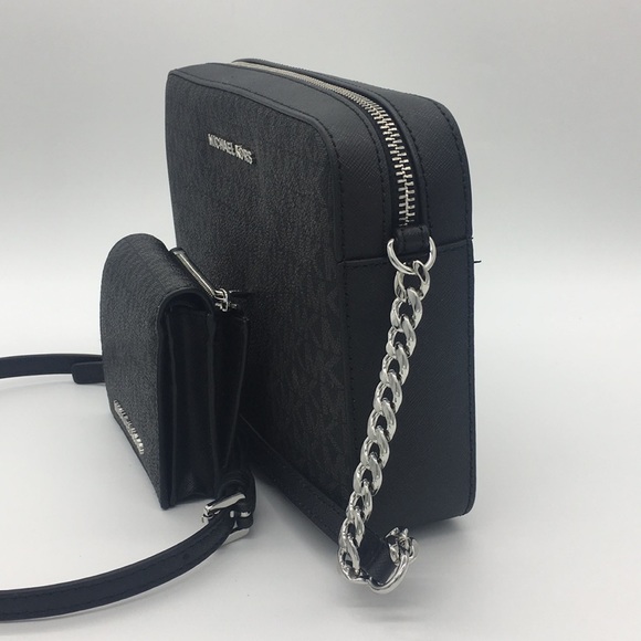 MICHAEL KORS LG EW CROSSBODY Bag Black&Card Case - Picture 4 of 8